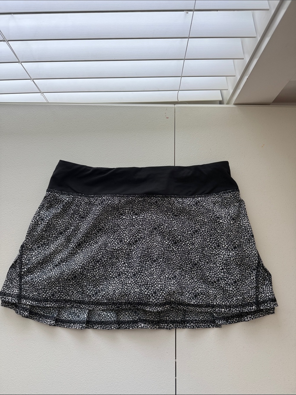 lululemon athletica Black and White Pleated Tennis Skort